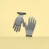 Thickened grey work gloves, anti-slip and wear-resistant labor protection gloves for both men and women Specification image